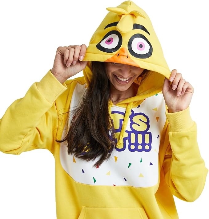 Five Nights At Freddy's Chica Women's Yellow Long Sleeve Cosplay Hoodie