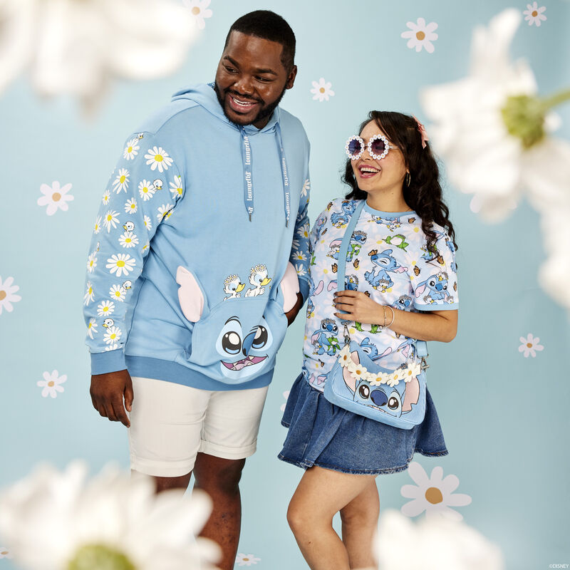 Loungefly Stitch Springtime Daisy Cosplay Unisex Hoodie-zoom-3