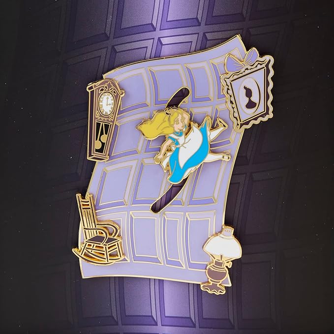 Loungefly Disney Alice in Wonderland Falling Down the Rabbit Hole 3" Collector Box Pin