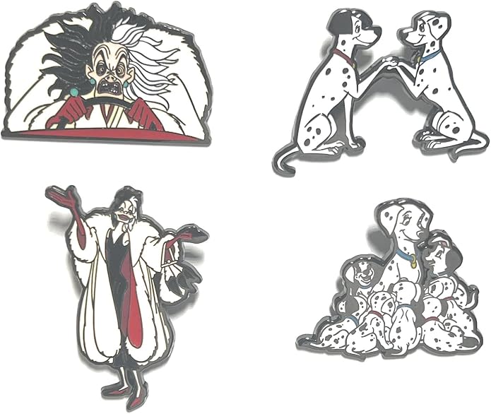 Loungefly Disney 101 Dalmatians Story Book 4 pc Pin Set-zoom-3