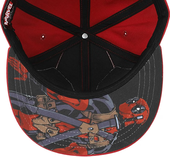 Marvel Deadpool Big Face Flat Bill Snapback-6