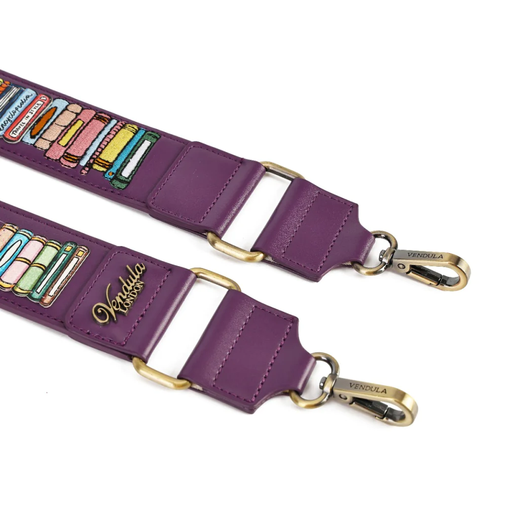 Vendula London Travelling Library Bookshop Wide Shoulder Strap-8