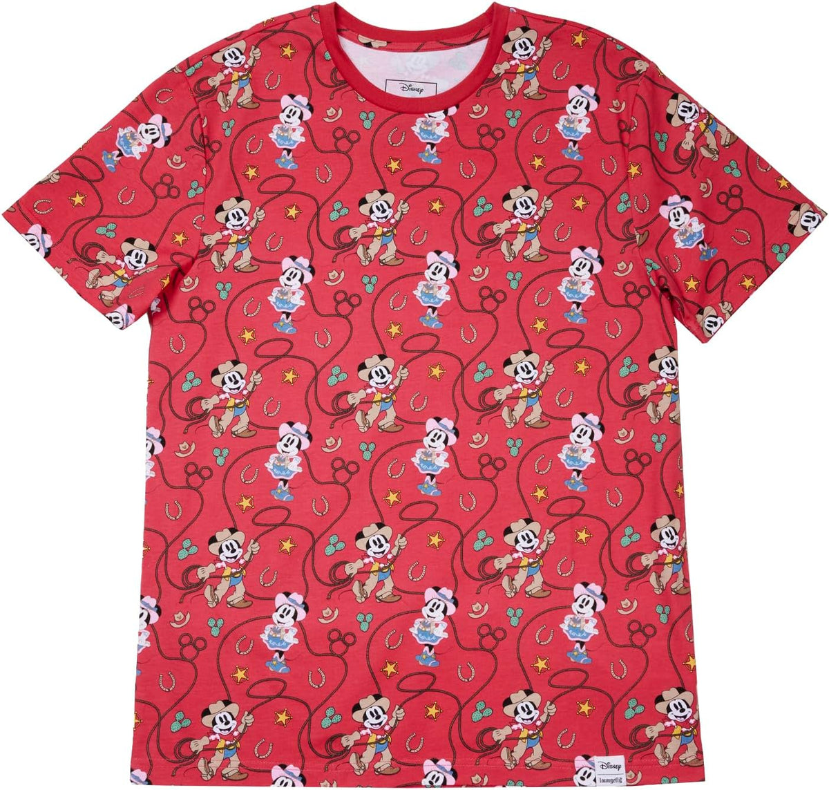 Loungefly Apparel Disney Western Mickey and Minnie Laso unisex t shirt-zoom-1
