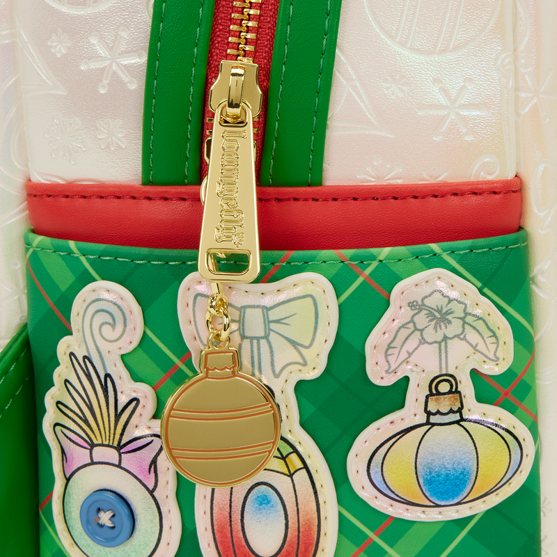 Loungefly Disney Stitch & Scrump Iridescent Holiday Ornament Mini Backpack-6