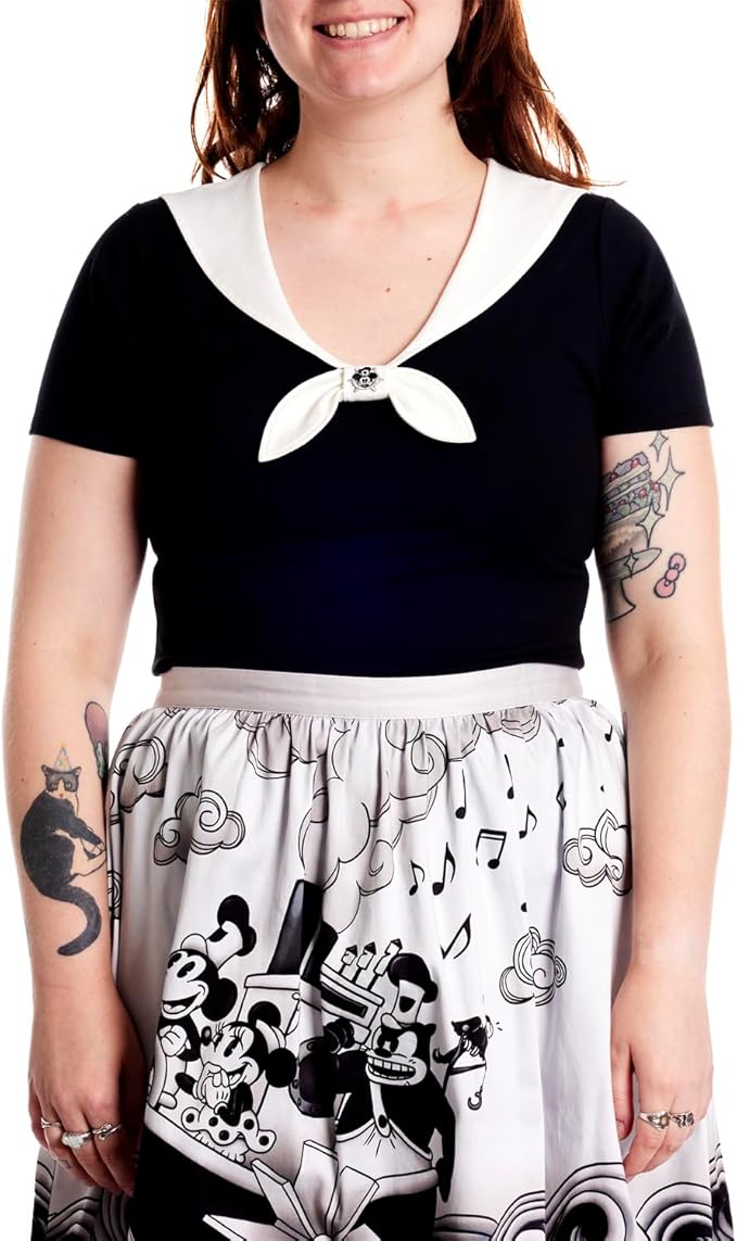 Loungefly Stitch Shoppe Disney Steamboat Willie Sailor top