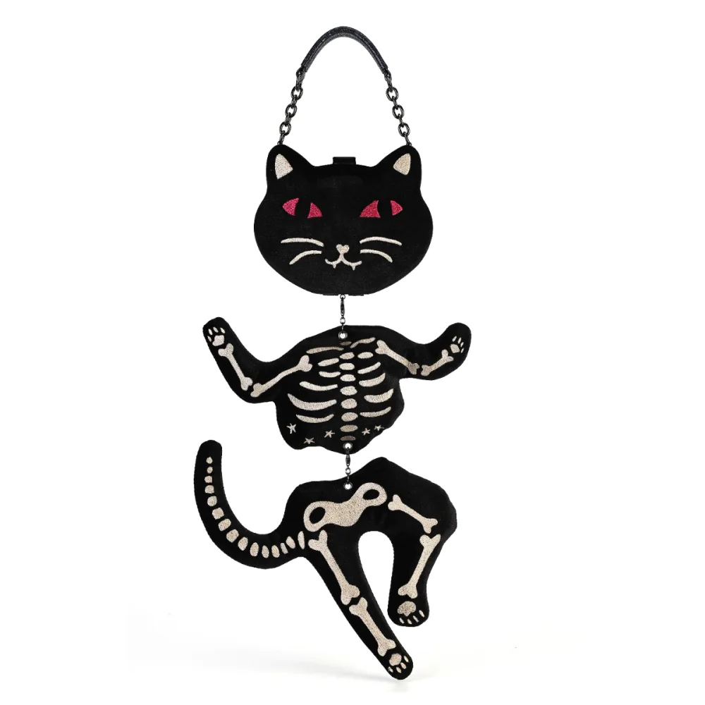 Vendula London Haunted Theatre Skelecat Bag-zoom-2