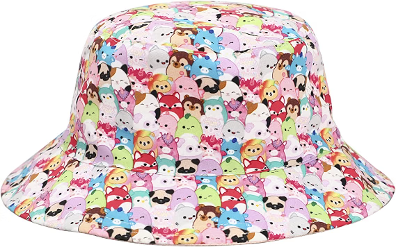 Squishmallows Characters Reversible AOP Youth Girl Pink Bucket Hat-3
