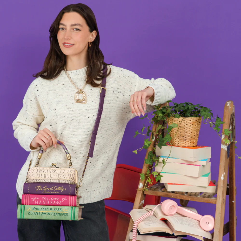 Vendula London Travelling Library Bookshop Turn The Page Bag-6