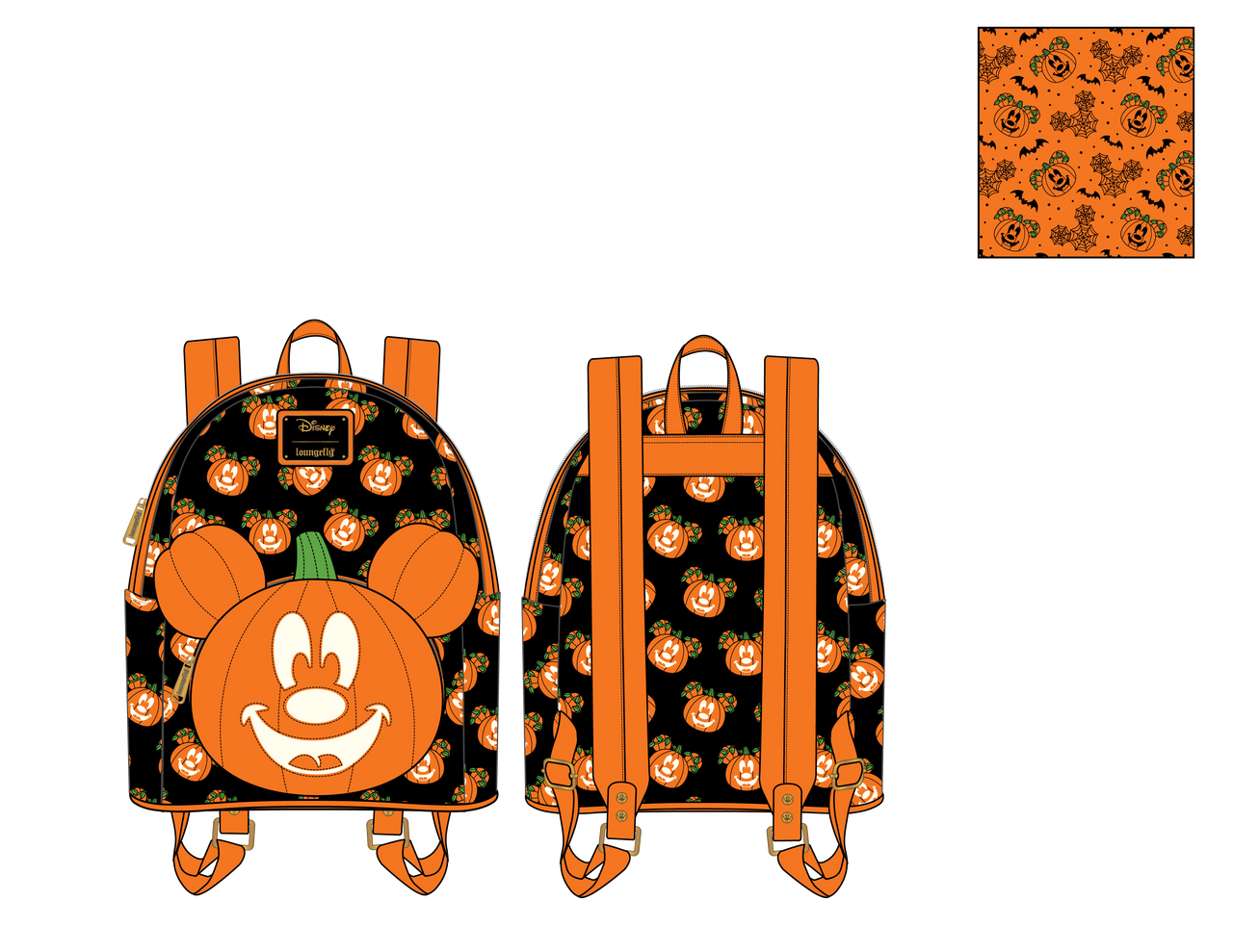 Loungefly Disney Mickey-O-Lantern mini backpack-zoom-6