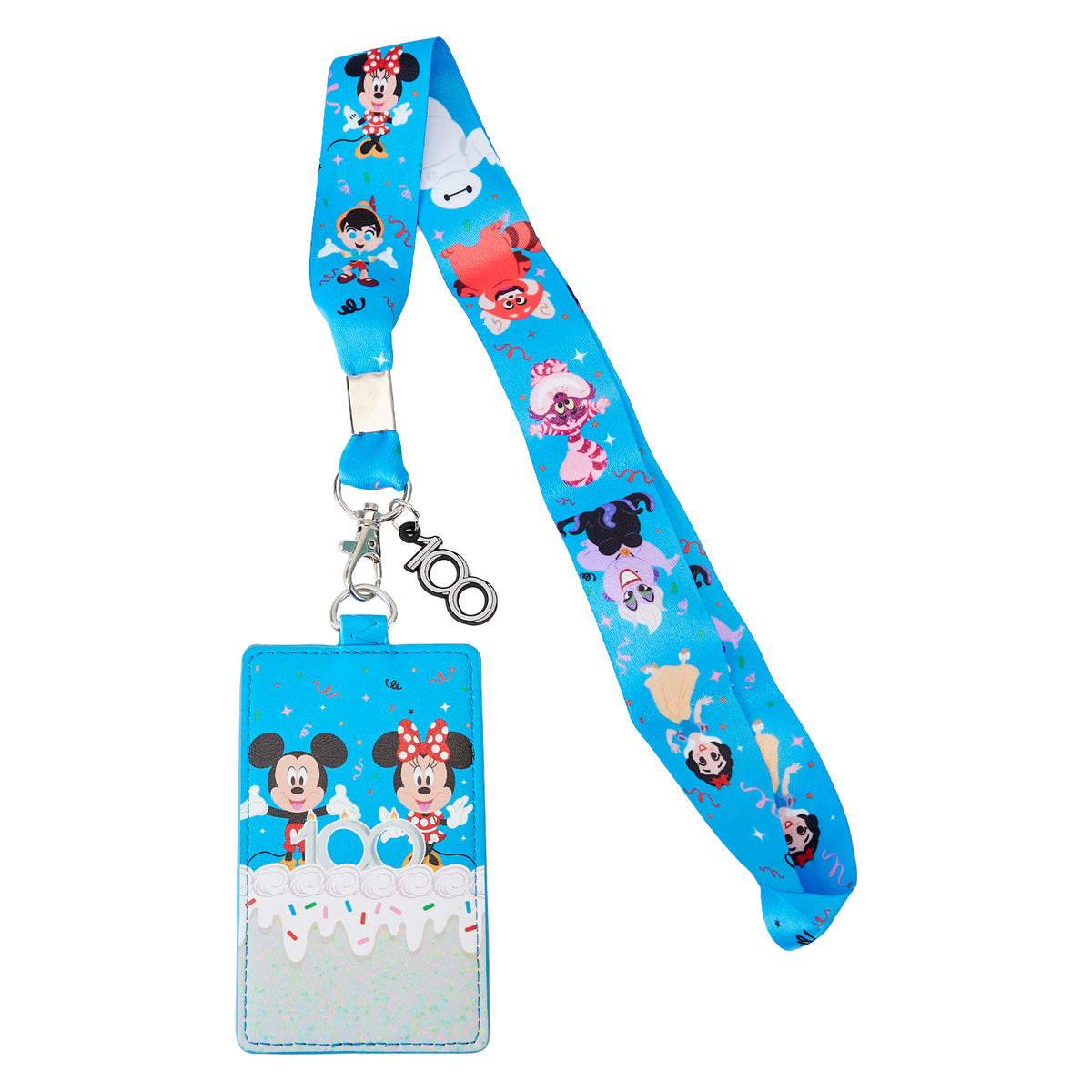 Loungefly Disney100 Anniversary Celebration Cake Lanyard with Card Holder-zoom-1