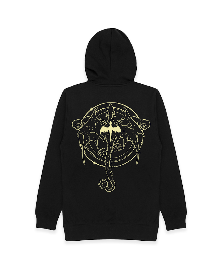 Fourth Wing double sided Dragon and logo pullover hoodie-zoom-3