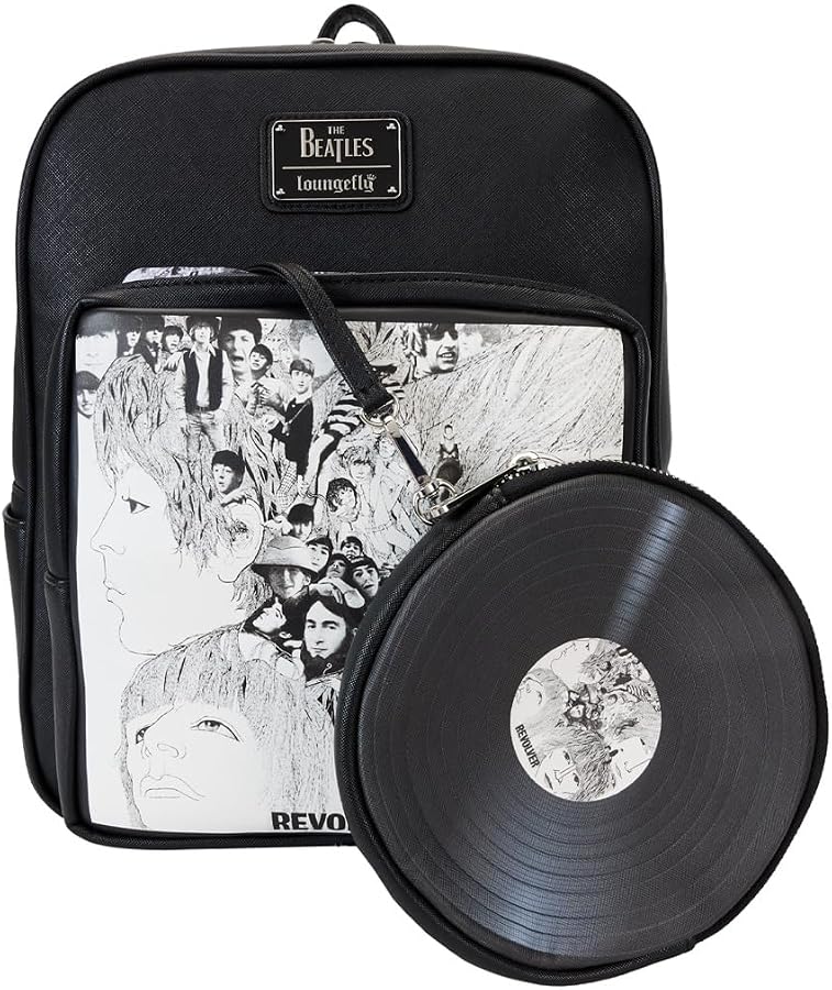 Loungefly The Beatles Revolver Album Cover Mini Backpack with Record Coin Bag-zoom-1