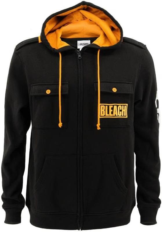 BLEACH Ichigo 2 Tone Military Zip Hoodie-zoom-3