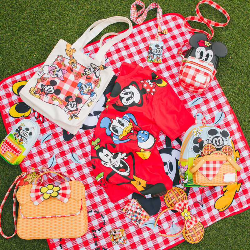 Loungefly Disney Mickey And Friends Picnic Canvas Tote Bag