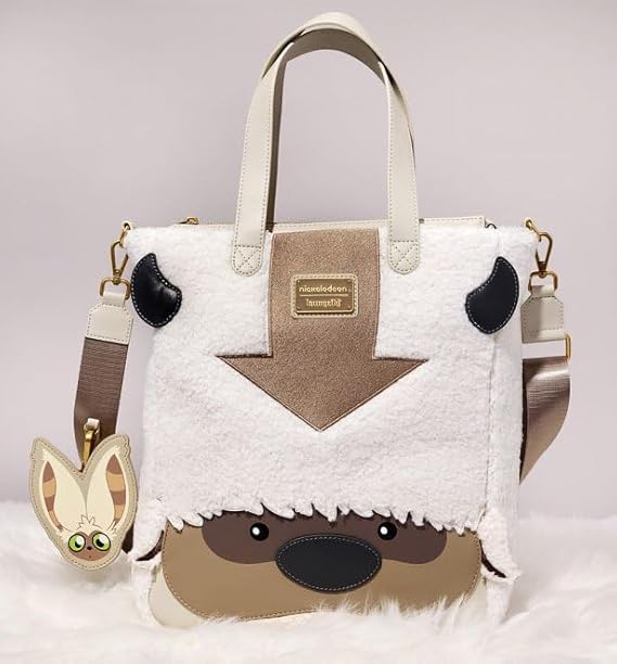 Loungefly Avatar: The Last Airbender Appa Cosplay Plush Tote Bag with Momo Charm
