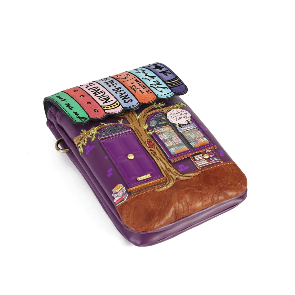 Vendula London Travelling Library Bookshop Phone Pouch-zoom-15