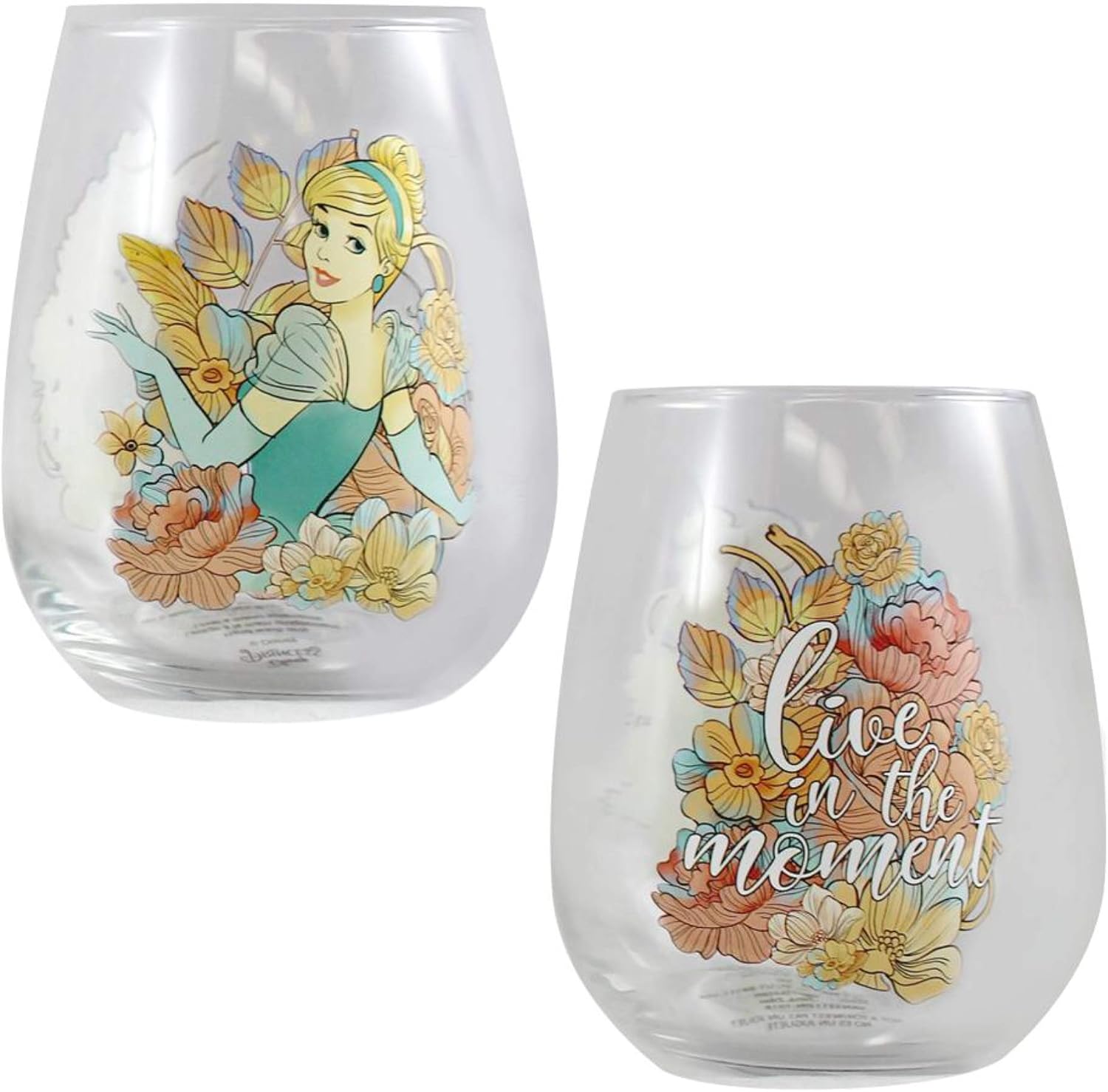 Disney Princess 18 oz. Contour Glass - Set of 4