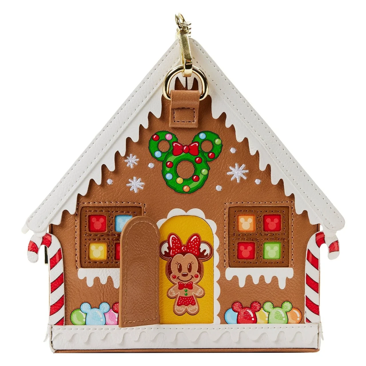 Loungefly Stitch Shoppe Minnie Gingerbread House Crossbody-4