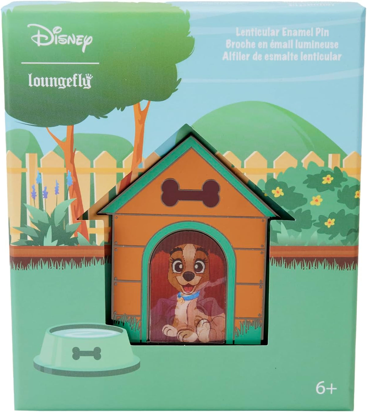 Loungefly Disney I Heart Disney Dogs Dog House 3" Collector Box Triple Lenticular Pin