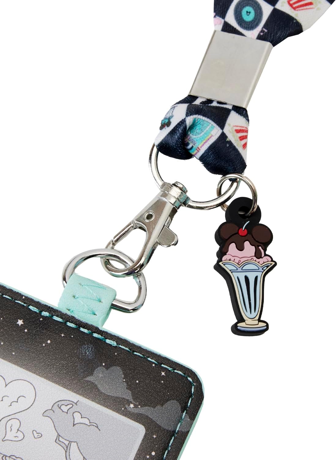 Loungefly Disney Mickey and Minnie Date Night Drive-in Lanyard with Cardholder-zoom-2