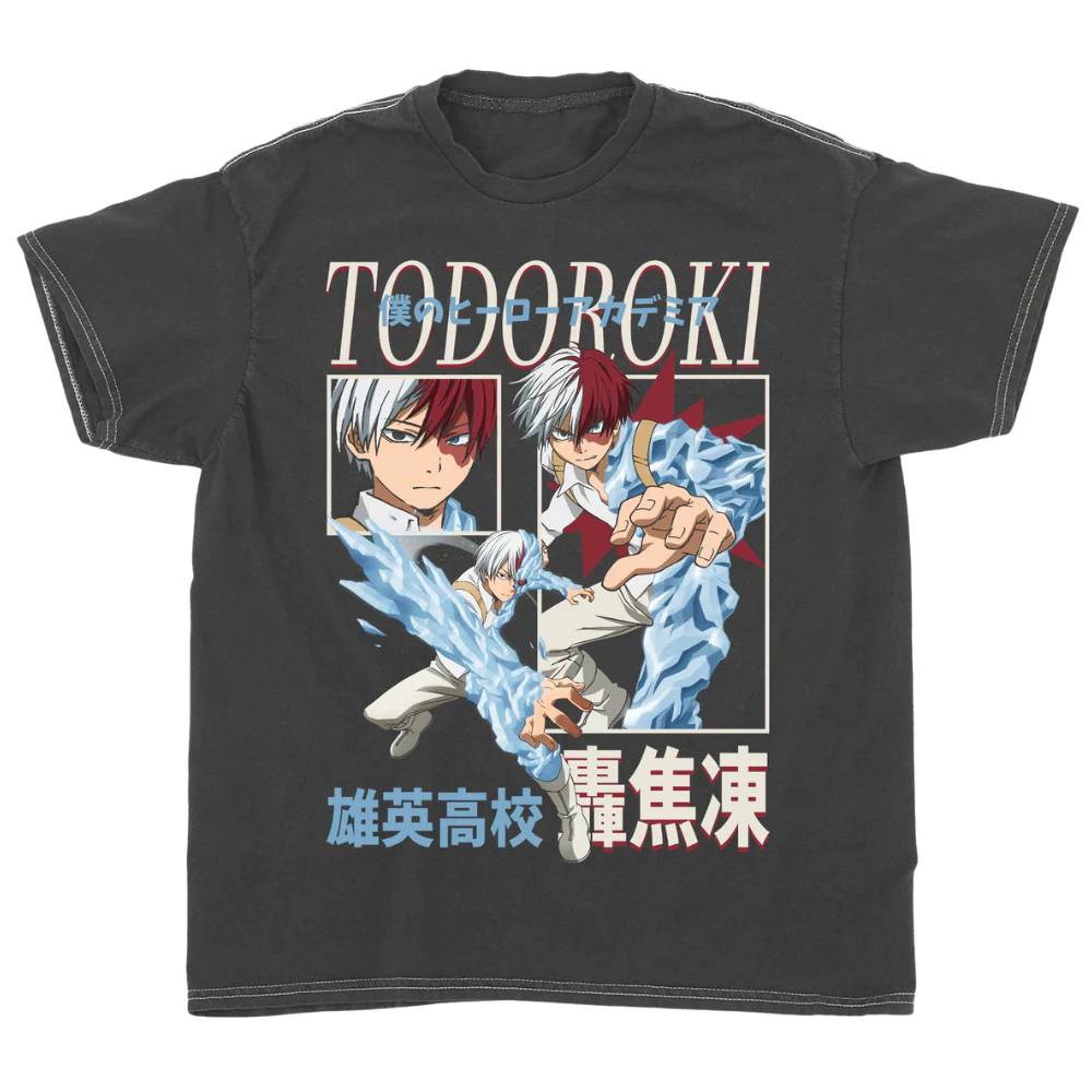 My Hero Academia Todoroki Pigment T-Shirt-1
