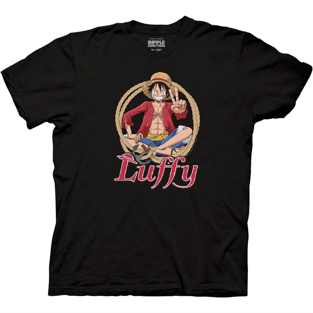 One Piece Luffy Peace Sign In Rope T-Shirt