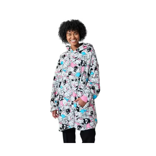 Sanrio Hello Kitty & Friends All-Over Character Print Hooded Blanket-OSFA