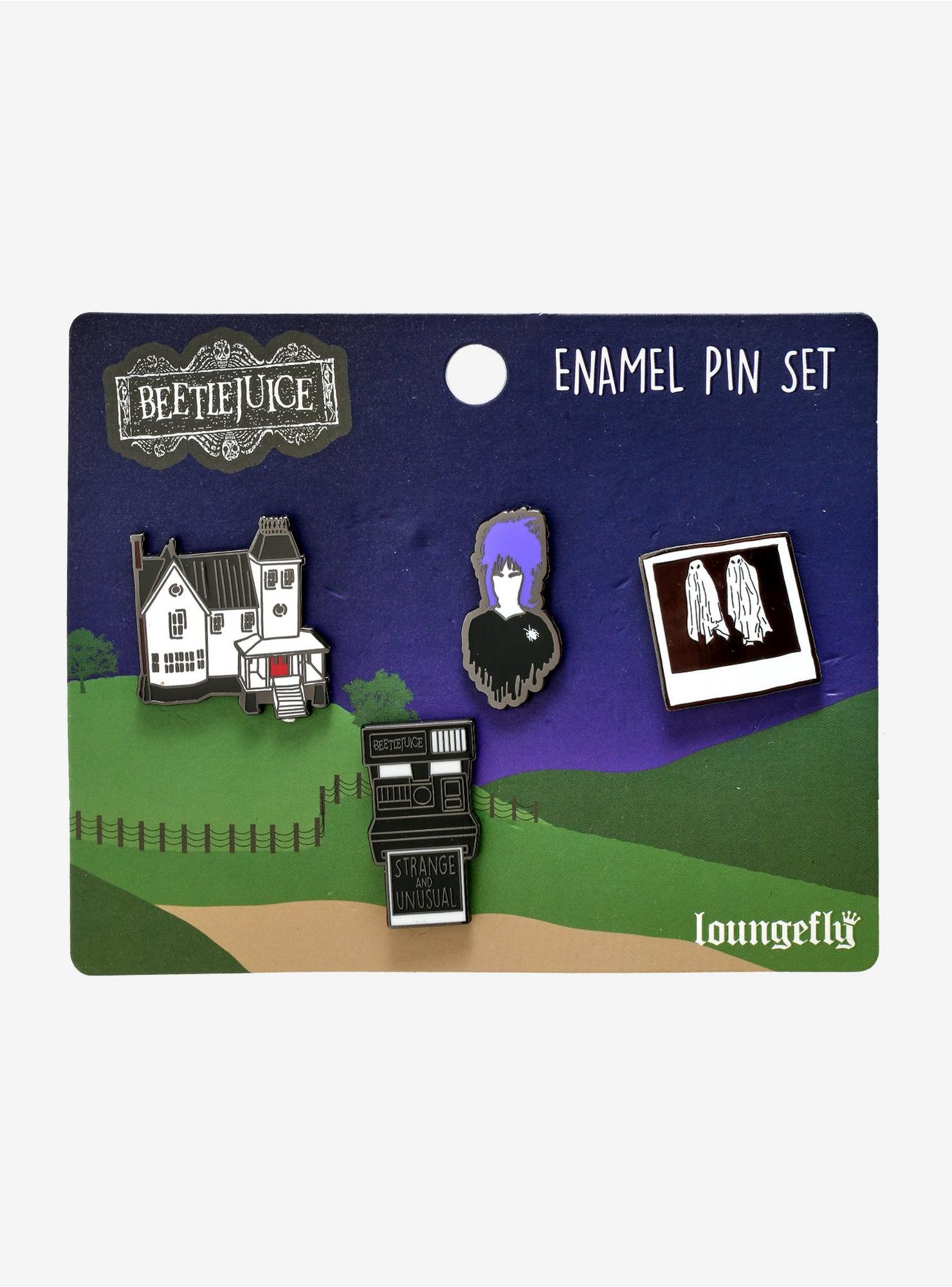 Loungefly BeetleJuice 4-Piece Enamel Pin Set-zoom-2