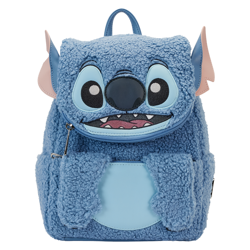 Loungefly Stitch Plush Sherpa Cosplay Mini Backpack-1