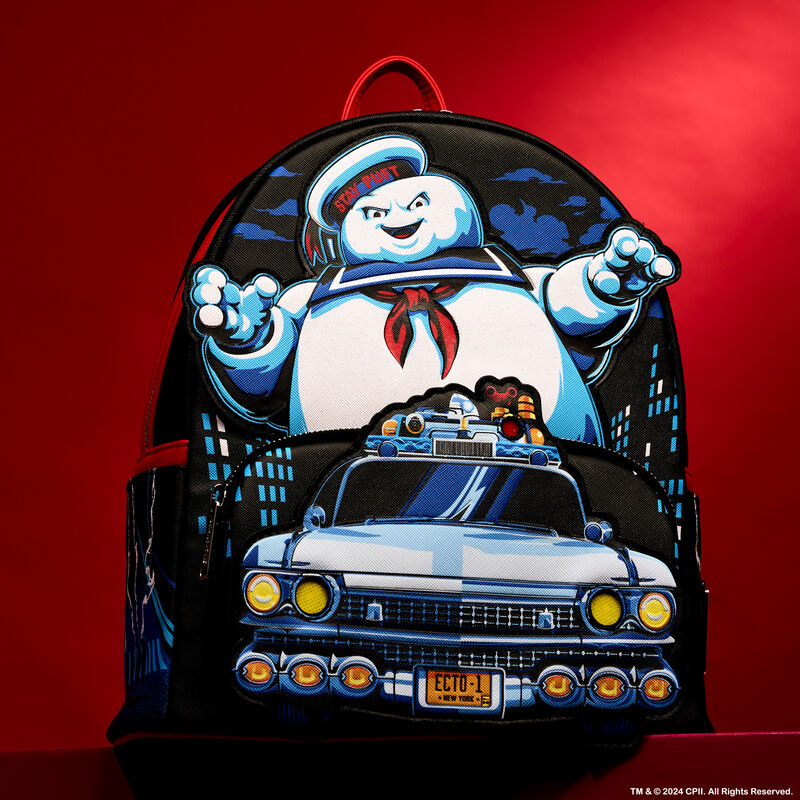 Loungefly Ghostbusters Stay Puff Chasing Ecto 1 Light Up Mini-Backpack