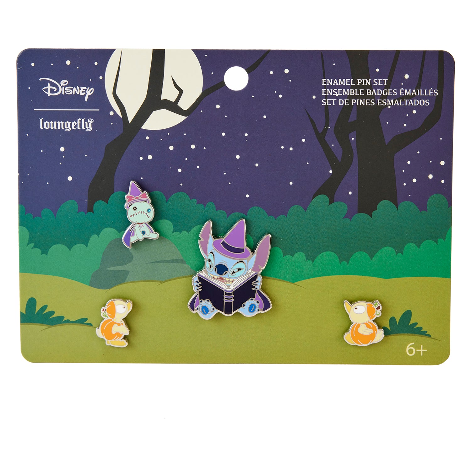Loungefly Lilo & Stitch Halloween Stitch Spooky Stories Pin 4-Pack-zoom-1