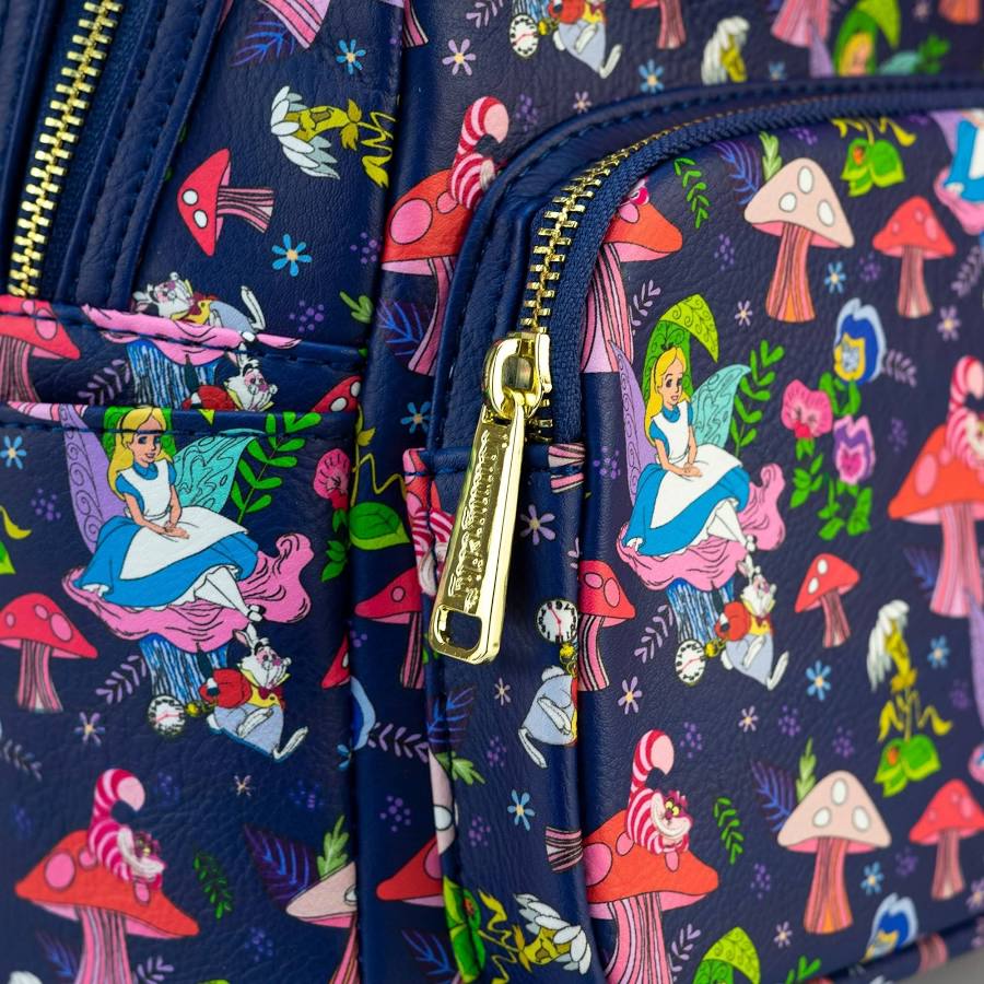Loungefly Exclusive Disney Alice in Wonderland AOP Mushroom Forest Mini Backpack-zoom-6
