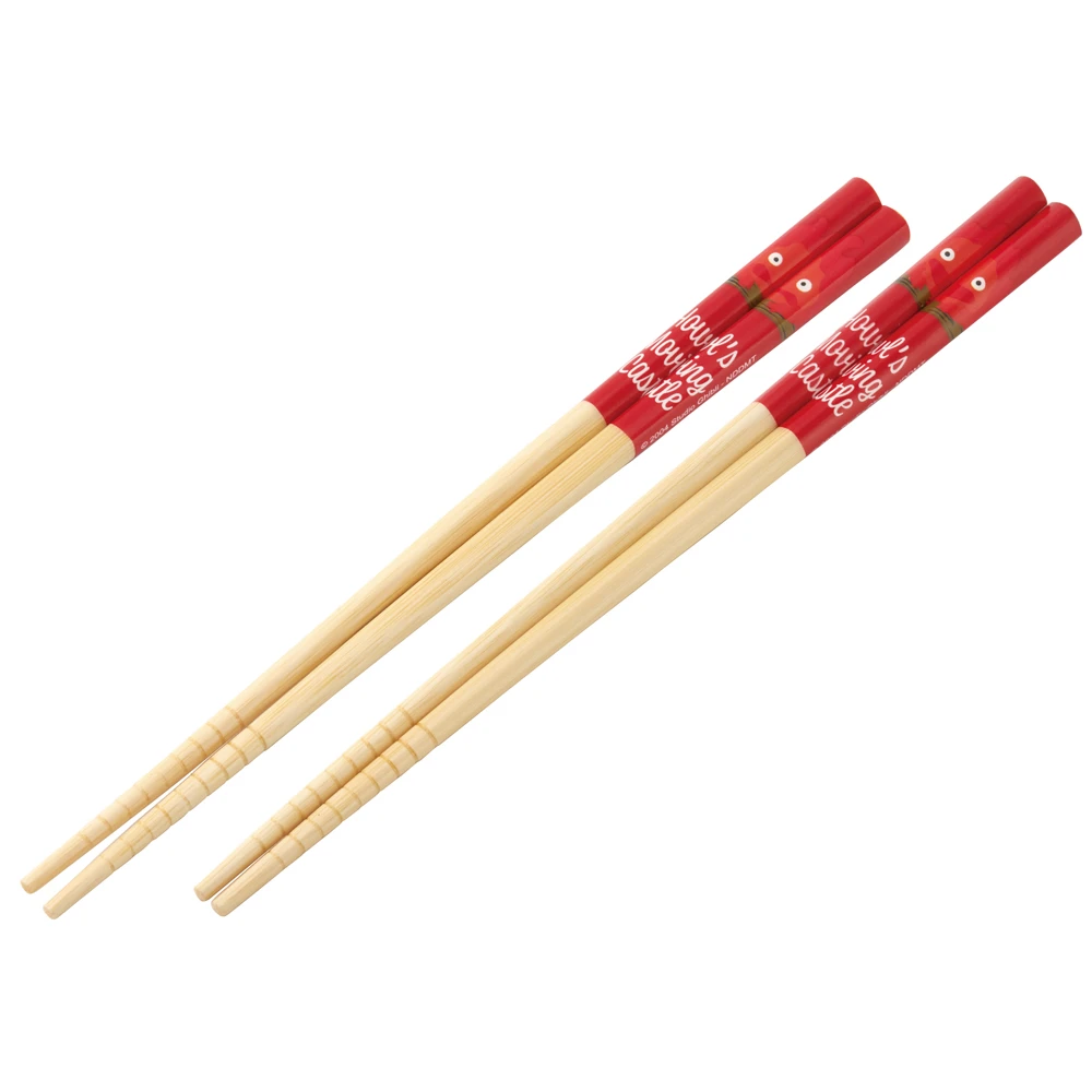 Studio Ghibli Howl's Moving Castle Chopsticks 2pc Set (Calcifer) - Authentic Japanese Design-1