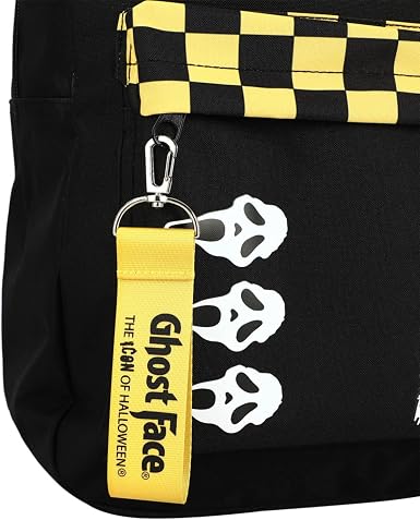 Scream Classic Horror Movie Ghost Face Character Checkered Backpack-zoom-6