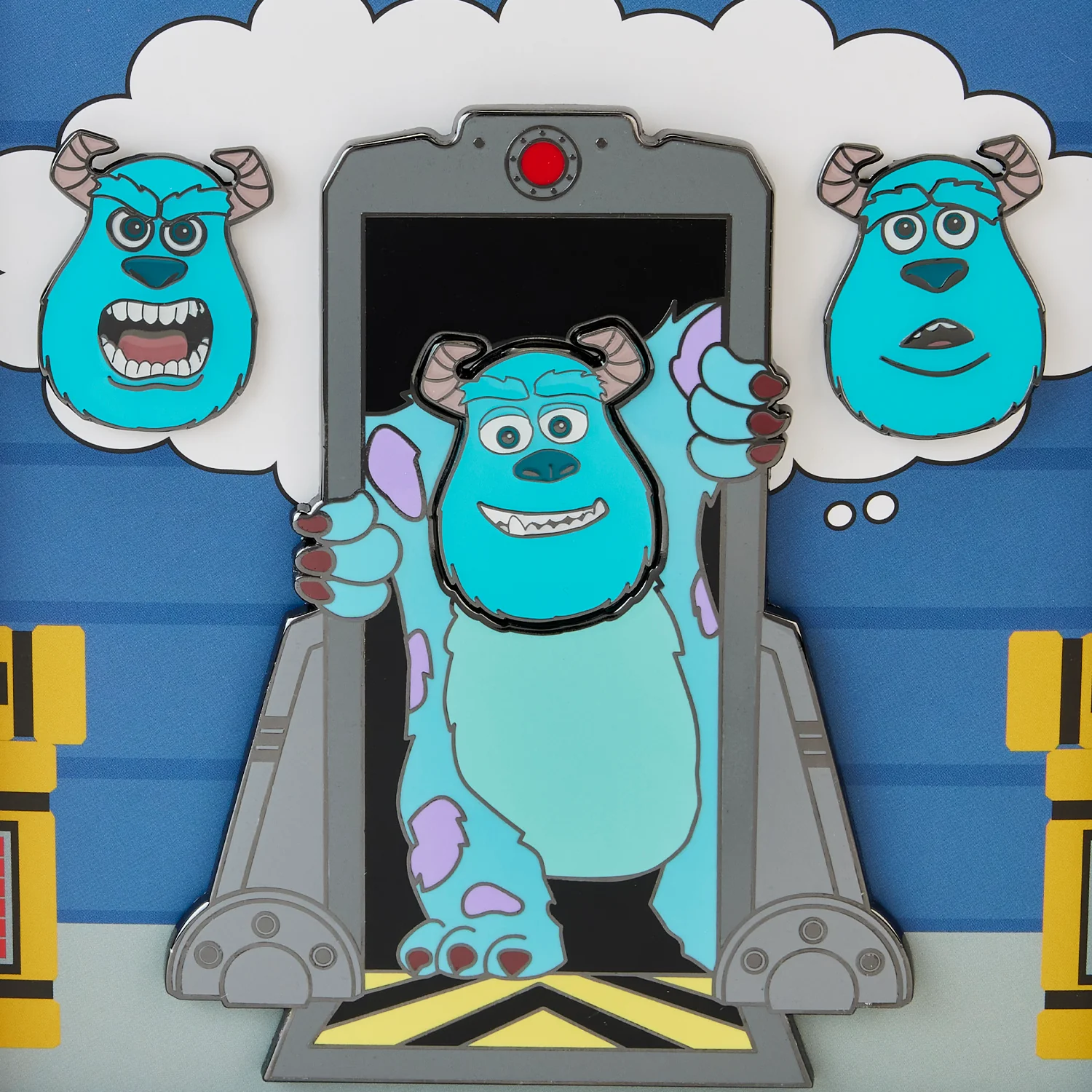 Loungefly Disney Pixar Monsters Inc Sully Door Mixed Emotions 4 piece pin set