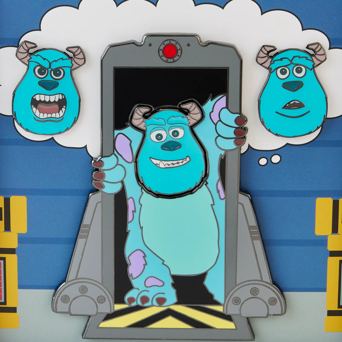 Loungefly Disney Pixar Monsters Inc Sully Door Mixed Emotions 4 piece pin set-zoom-5