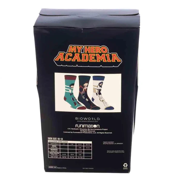 My Hero Academia Casual Crew Socks for Men 3-Pack-5
