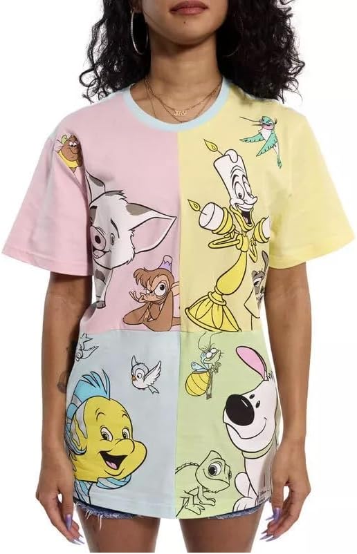 Loungefly Apparel Disney Princess Sidekicks color block t shirt-zoom-2