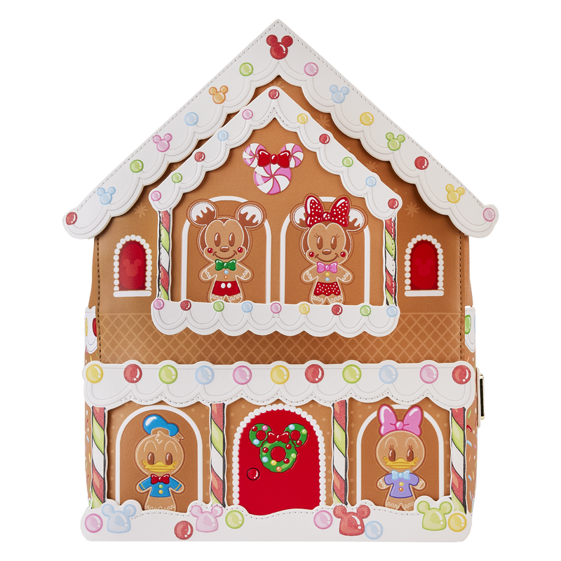 Loungefly Disney Mickey and friends gingerbread house mini backpack