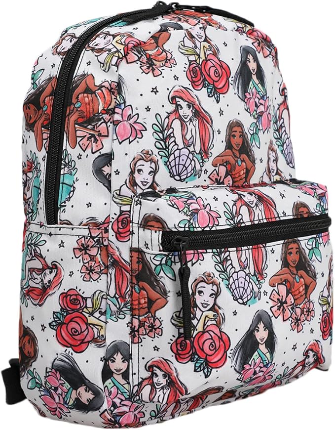 Disney Princesses All Over Print Nylon Mini Backpack-4