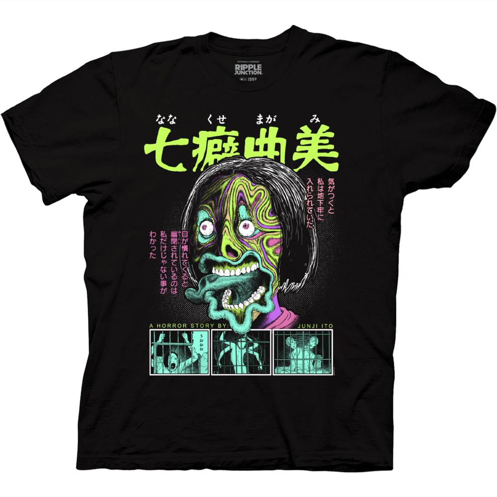 Junji Ito Maniac Ultimate Tic Face T-Shirt-zoom-1