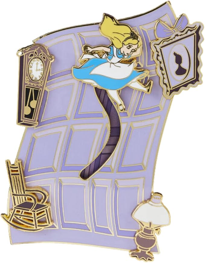 Loungefly Disney Alice in Wonderland Falling Down the Rabbit Hole 3" Collector Box Pin