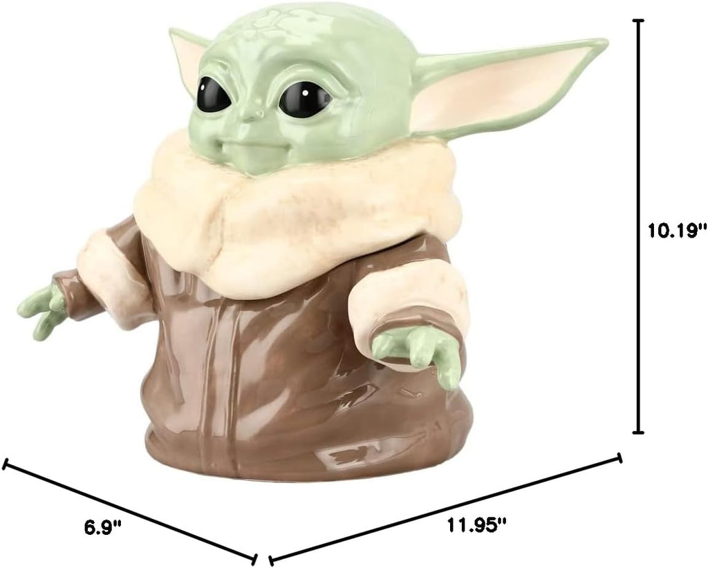 Star Wars The Mandalorian Baby Yoda Grogu Custom Ceramic Sculpted Cookie Jar