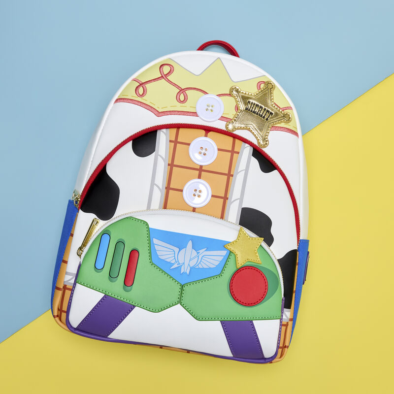 Loungefly Toy Story 5 Triple Pocket Jessie, Woody, & Buzz Mini Backpack-4