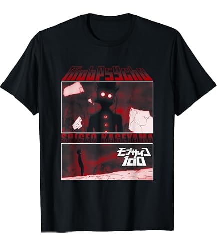 Mob Psycho 100 Black & Red Panels T-Shirt