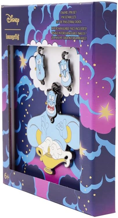 Loungefly Disney Aladdin Genie Mixed Emotions Pin Set-zoom-3