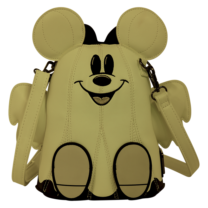 Loungefly Mickey & Minnie Mouse Ghost Glow Figural Crossbody Bag