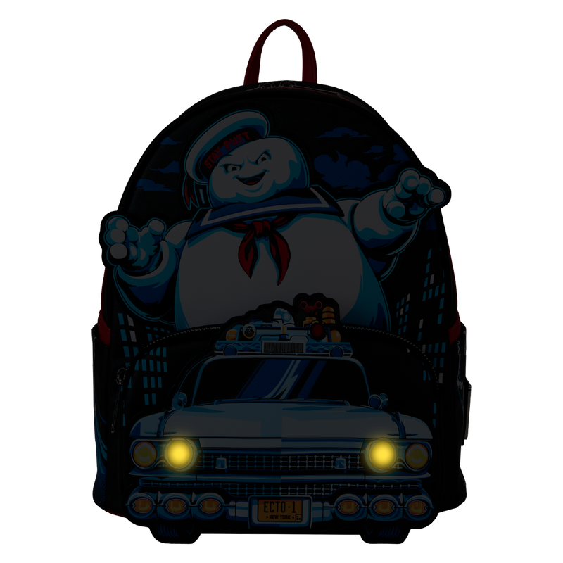 Loungefly Ghostbusters Stay Puff Chasing Ecto 1 Light Up Mini-Backpack