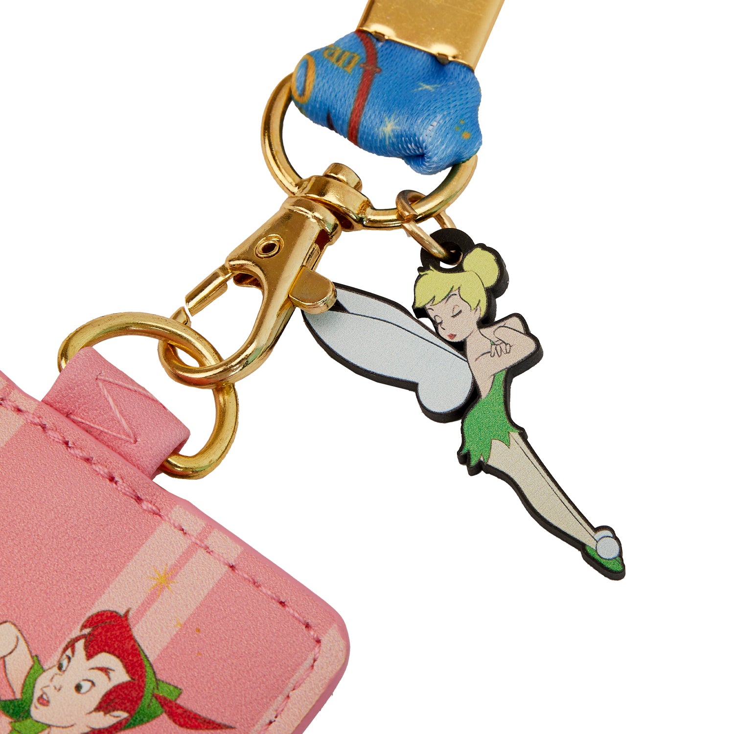 Disney Loungefly Peter Pan Pink Lanyard With Card Holder-zoom-2