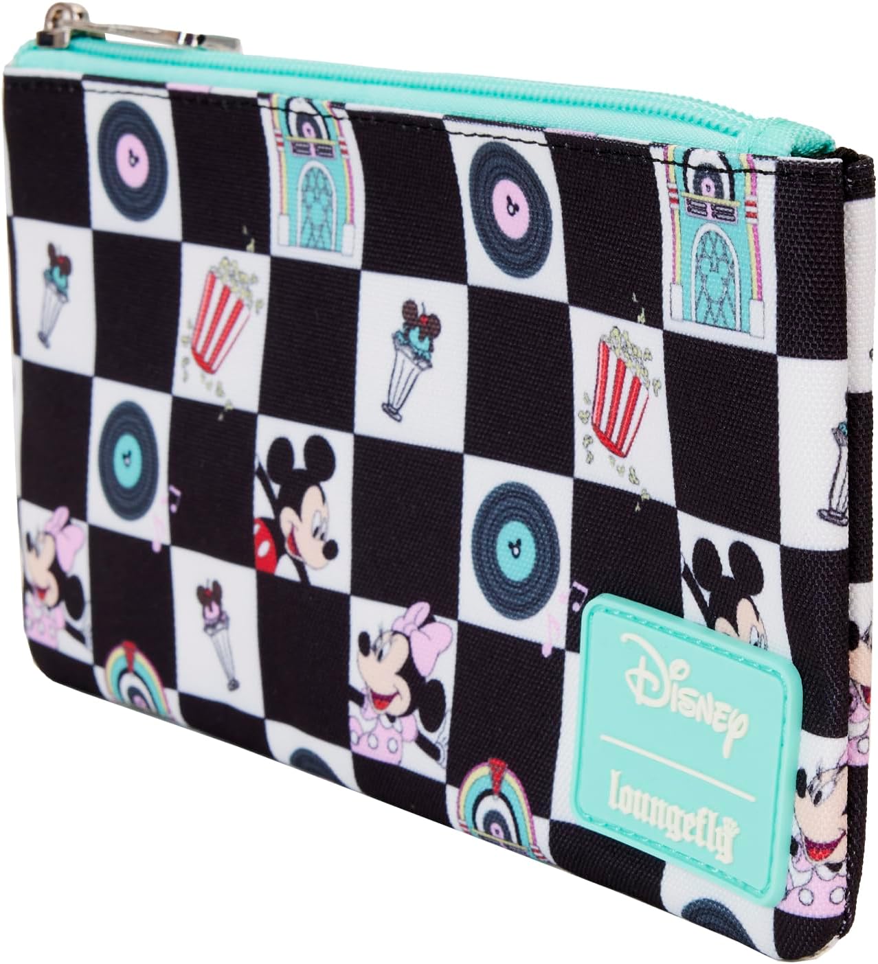 Mickey and Minnie Date Night Diner Nylon Wristlet-2